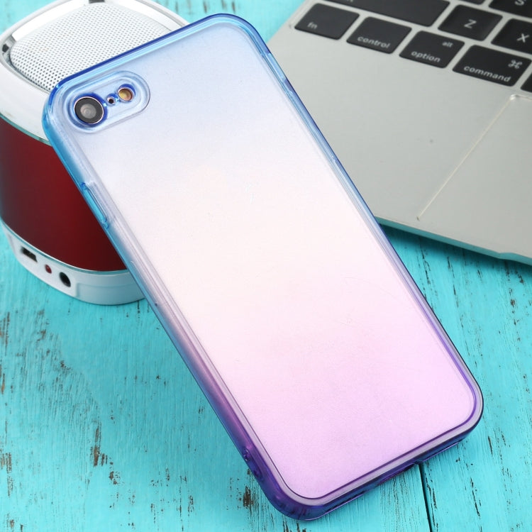 For iPhone SE 2022 / SE 2020 / 8 / 7 Straight Edge Gradient Color TPU Protective Case