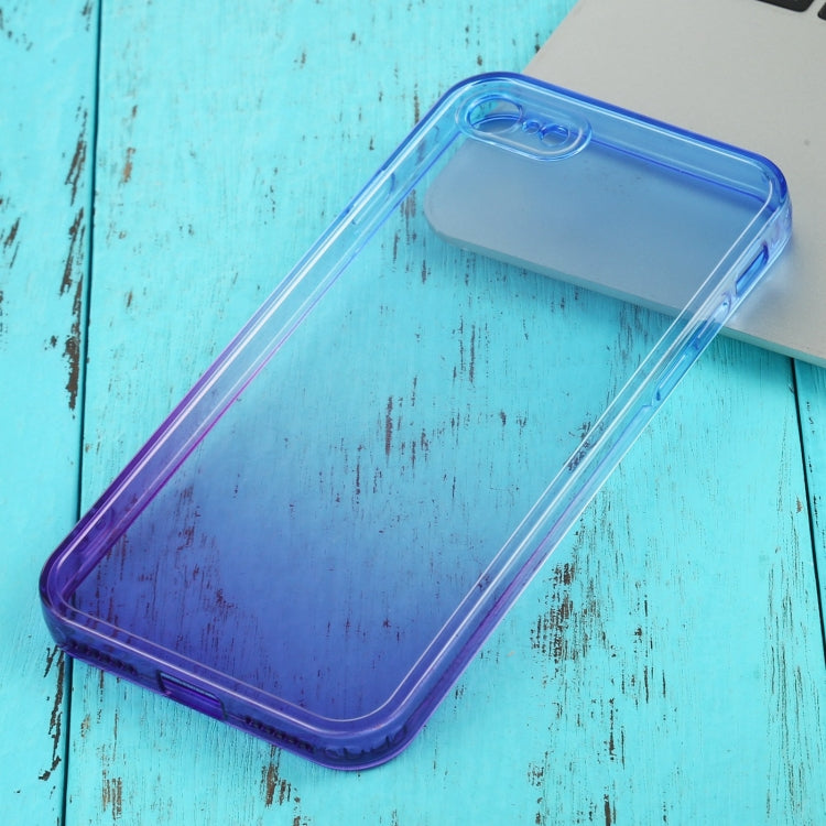 For iPhone SE 2022 / SE 2020 / 8 / 7 Straight Edge Gradient Color TPU Protective Case