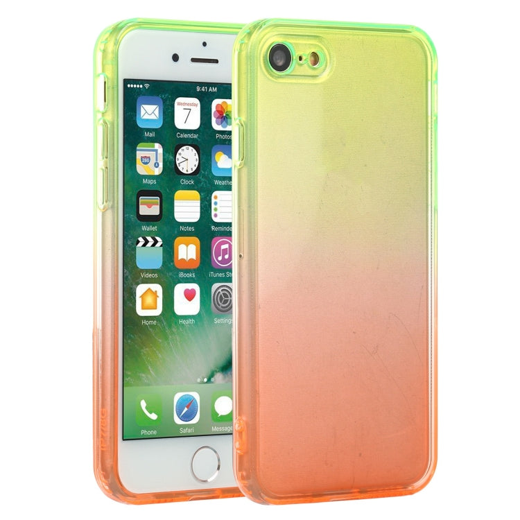 For iPhone SE 2022 / SE 2020 / 8 / 7 Straight Edge Gradient Color TPU Protective Case