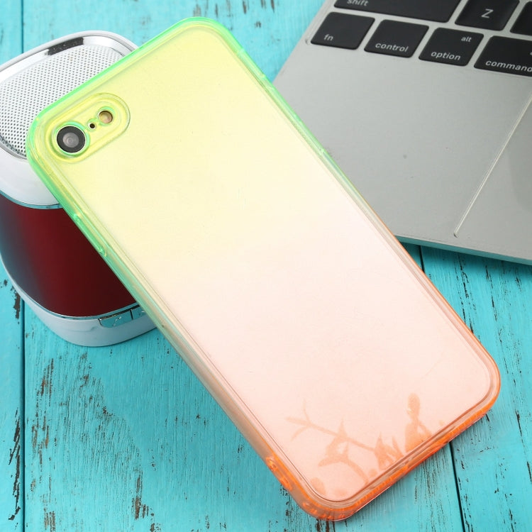 For iPhone SE 2022 / SE 2020 / 8 / 7 Straight Edge Gradient Color TPU Protective Case