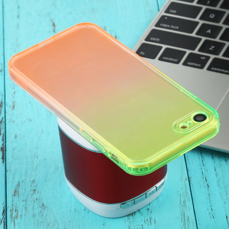 For iPhone SE 2022 / SE 2020 / 8 / 7 Straight Edge Gradient Color TPU Protective Case