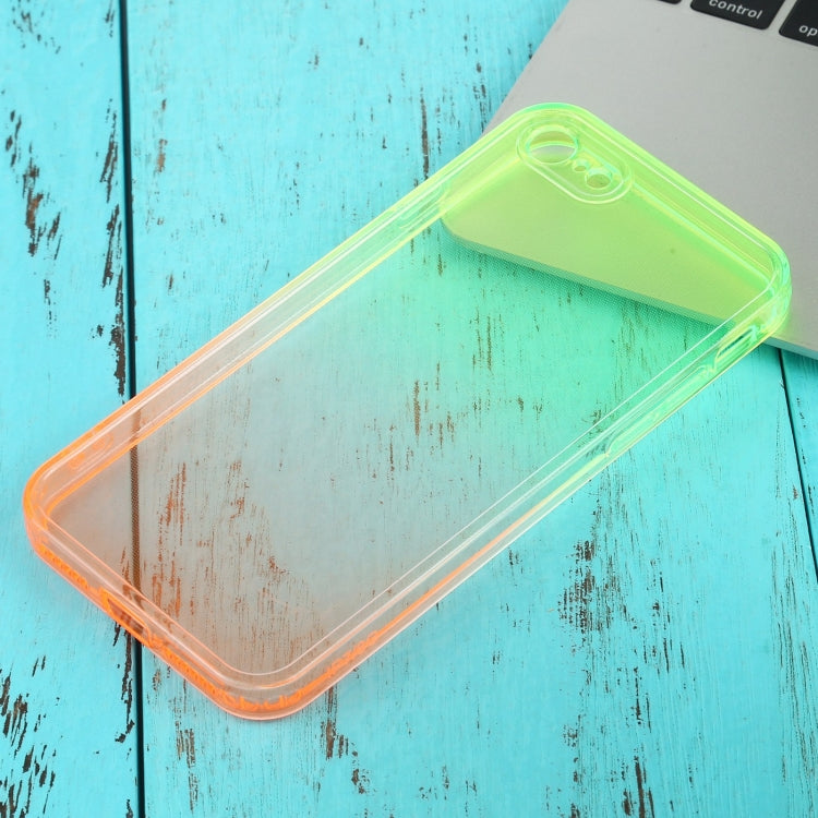 For iPhone SE 2022 / SE 2020 / 8 / 7 Straight Edge Gradient Color TPU Protective Case