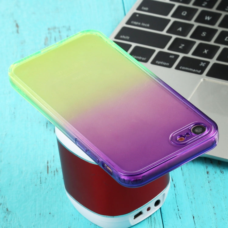 For iPhone SE 2022 / SE 2020 / 8 / 7 Straight Edge Gradient Color TPU Protective Case