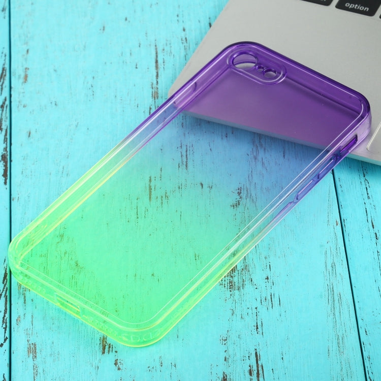 For iPhone SE 2022 / SE 2020 / 8 / 7 Straight Edge Gradient Color TPU Protective Case