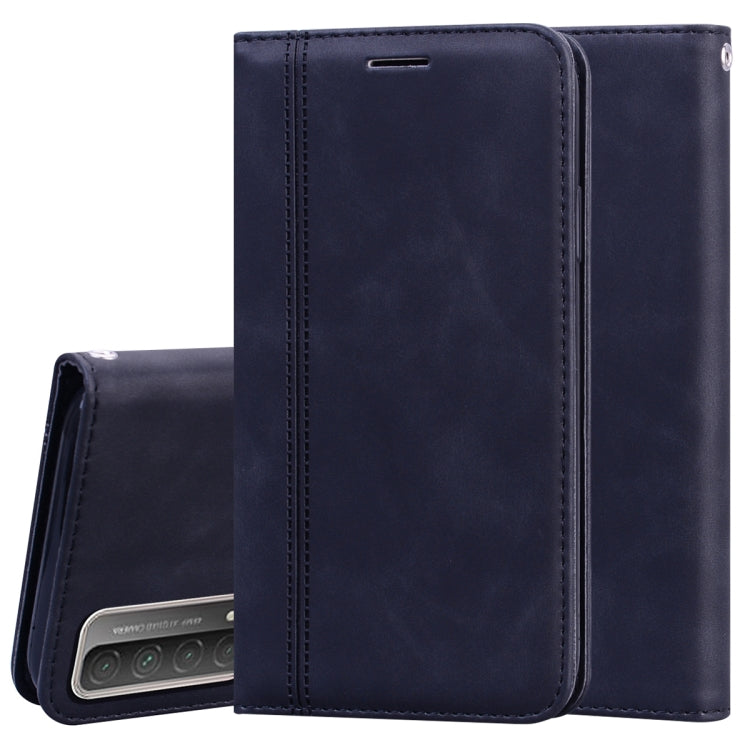 For Huawei P smart 2021 Frosted Business Magnetic Horizontal Flip PU Leather Case with Holder & Card Slot & Lanyard