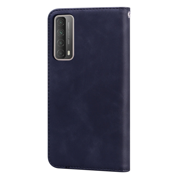 For Huawei P smart 2021 Frosted Business Magnetic Horizontal Flip PU Leather Case with Holder & Card Slot & Lanyard