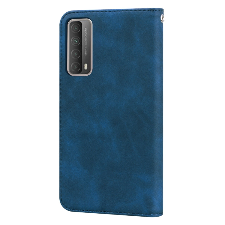 For Huawei P smart 2021 Frosted Business Magnetic Horizontal Flip PU Leather Case with Holder & Card Slot & Lanyard