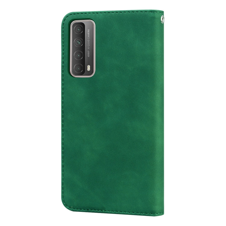 For Huawei P smart 2021 Frosted Business Magnetic Horizontal Flip PU Leather Case with Holder & Card Slot & Lanyard