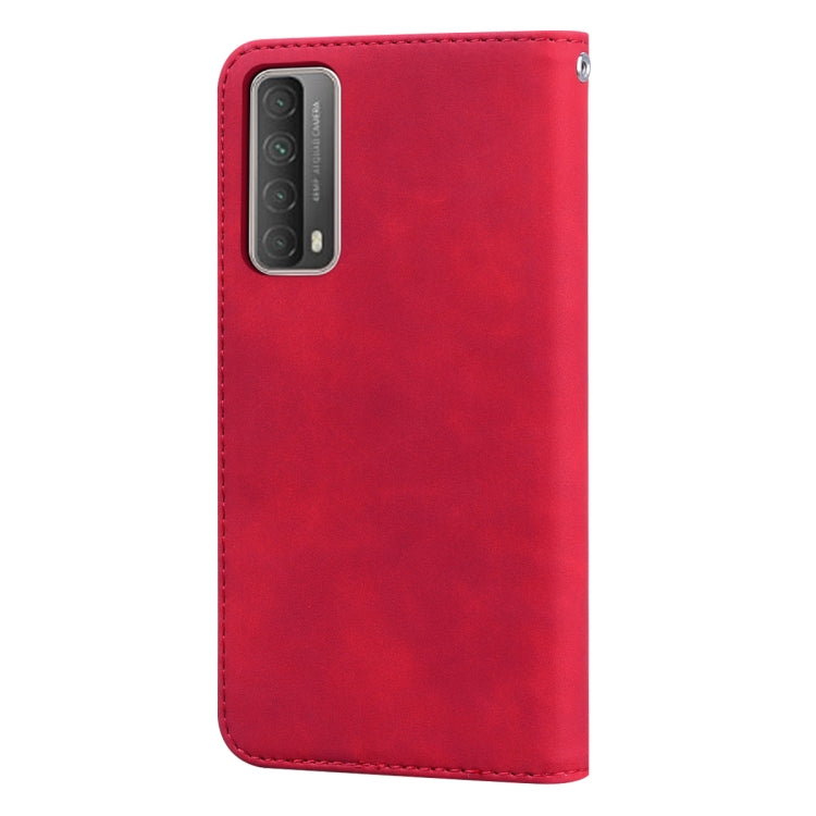 For Huawei P smart 2021 Frosted Business Magnetic Horizontal Flip PU Leather Case with Holder & Card Slot & Lanyard