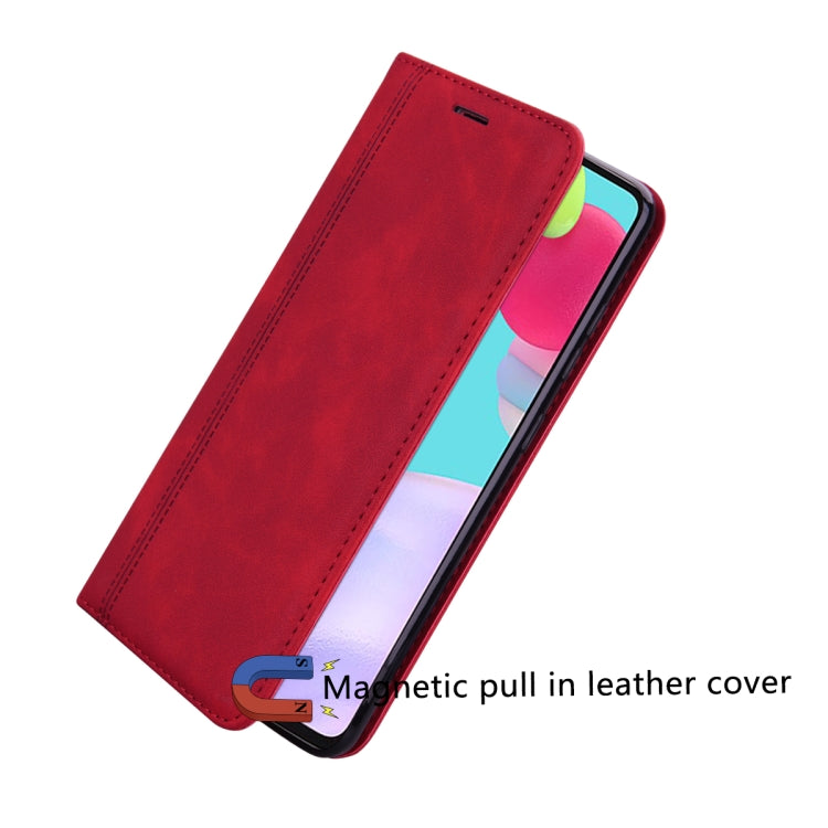 For Huawei P smart 2021 Frosted Business Magnetic Horizontal Flip PU Leather Case with Holder & Card Slot & Lanyard