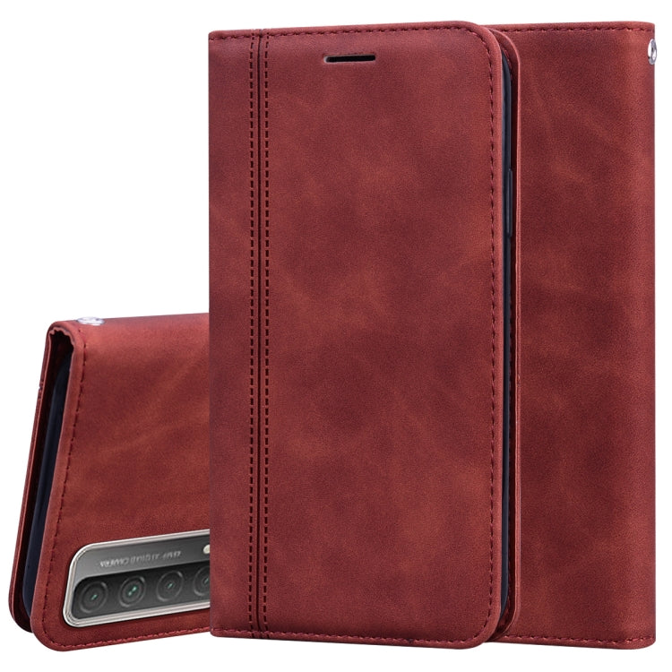 For Huawei P smart 2021 Frosted Business Magnetic Horizontal Flip PU Leather Case with Holder & Card Slot & Lanyard