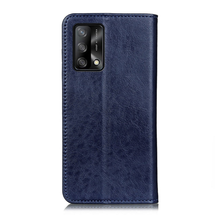 For OPPO F19 / A74 4G Magnetic Crazy Horse Texture Horizontal Flip Leather Case with Holder & Card Slots & Wallet