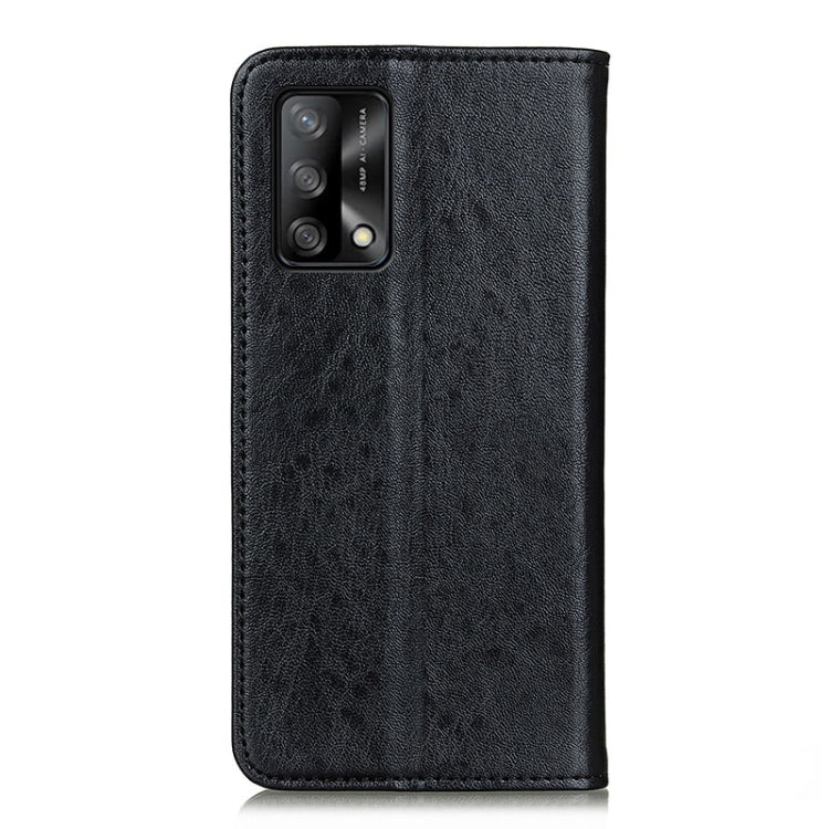 For OPPO F19 / A74 4G Magnetic Crazy Horse Texture Horizontal Flip Leather Case with Holder & Card Slots & Wallet