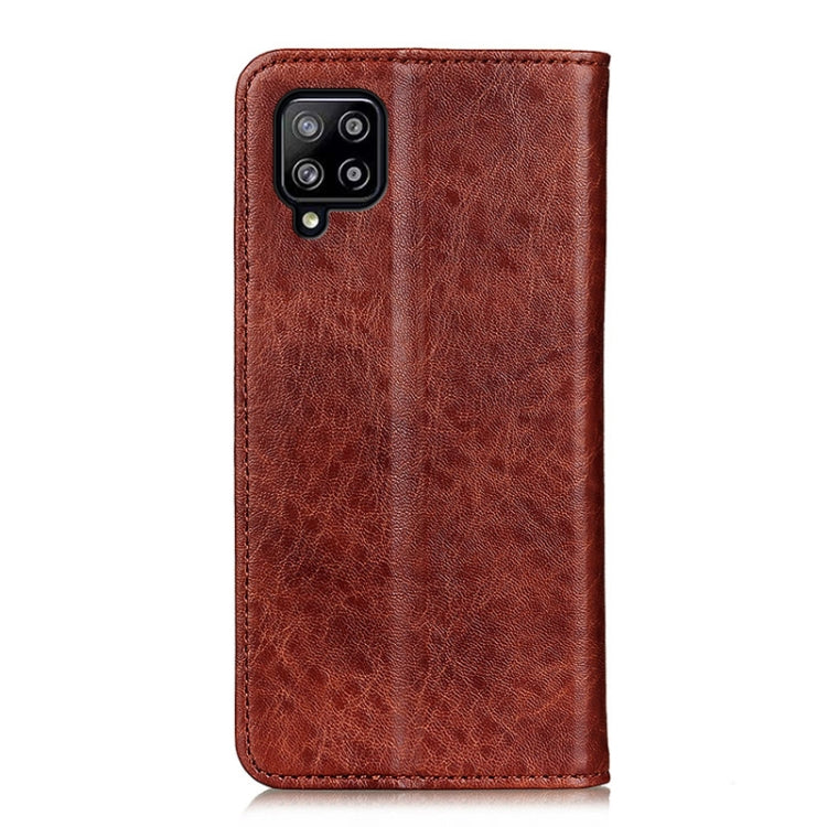 For Samsung Galaxy A22 4G(EU Version) Magnetic Crazy Horse Texture Horizontal Flip Leather Case with Holder & Card Slots & Wallet