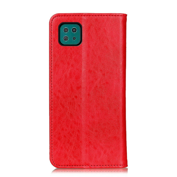 For Samsung Galaxy A22 5G(EU Version) Magnetic Crazy Horse Texture Horizontal Flip Leather Case with Holder & Card Slots & Wallet