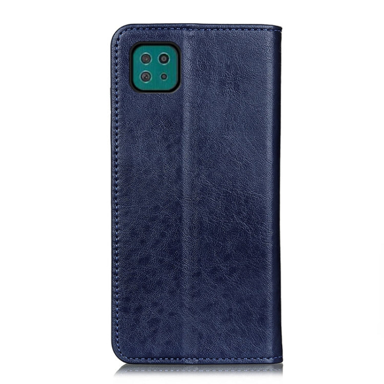 For Samsung Galaxy A22 5G(EU Version) Magnetic Crazy Horse Texture Horizontal Flip Leather Case with Holder & Card Slots & Wallet