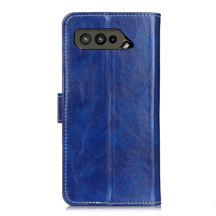 For Asus ROG Phone 5 Retro Crazy Horse Texture Horizontal Flip Leather Case with Holder & Card Slots & Photo Frame & Wallet