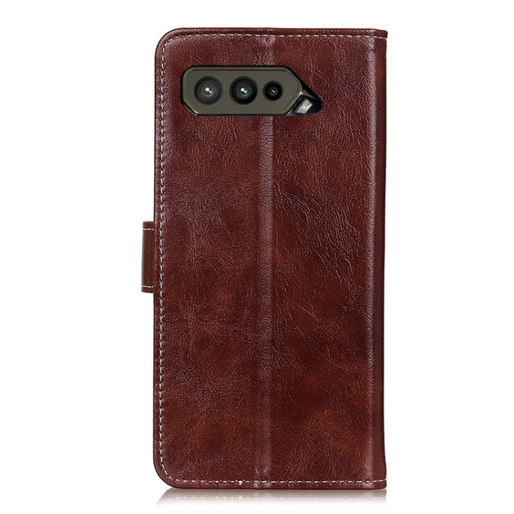 For Asus ROG Phone 5 Retro Crazy Horse Texture Horizontal Flip Leather Case with Holder & Card Slots & Photo Frame & Wallet