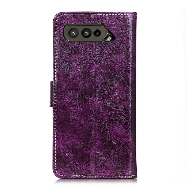 For Asus ROG Phone 5 Ultimate Retro Crazy Horse Texture Horizontal Flip Leather Case with Holder & Card Slots & Photo Frame & Wallet