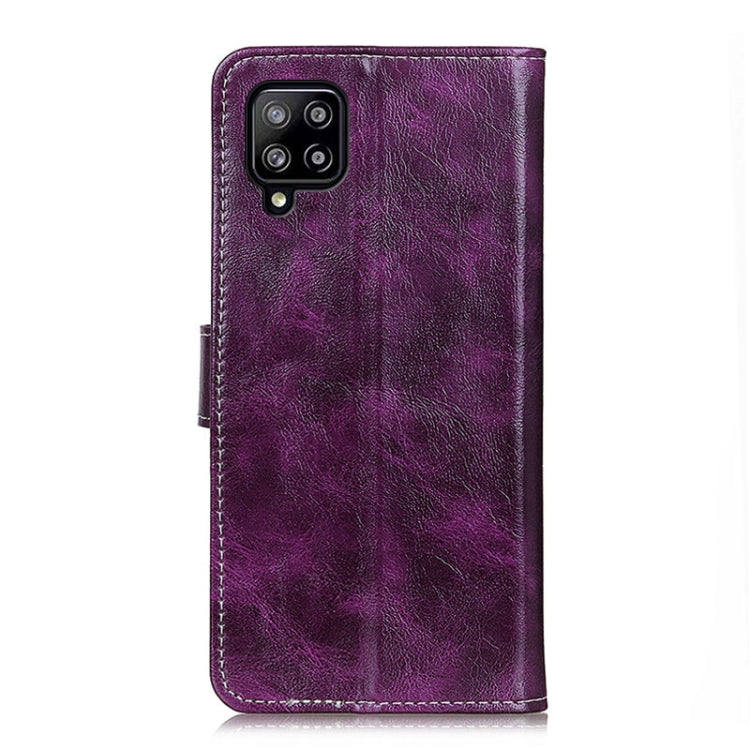 For Samsung Galaxy A22 4G(EU Version) Retro Crazy Horse Texture Horizontal Flip Leather Case with Holder & Card Slots & Photo Frame & Wallet