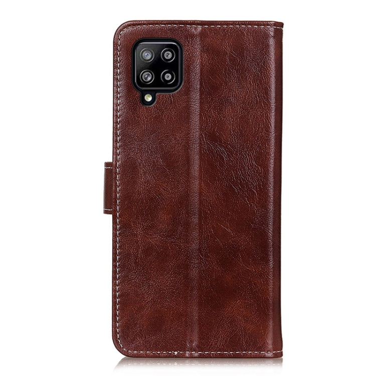 For Samsung Galaxy A22 4G(EU Version) Retro Crazy Horse Texture Horizontal Flip Leather Case with Holder & Card Slots & Photo Frame & Wallet