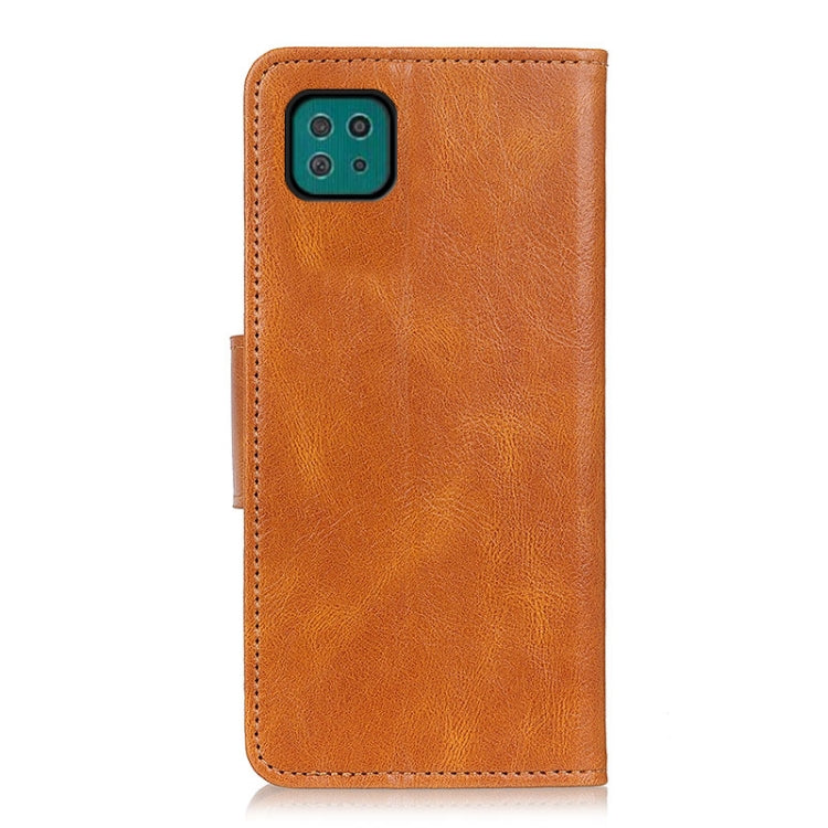 For Samsung Galaxy A22 5G(EU Version) Mirren Crazy Horse Texture Horizontal Flip Leather Case with Holder & Card Slots & Wallet