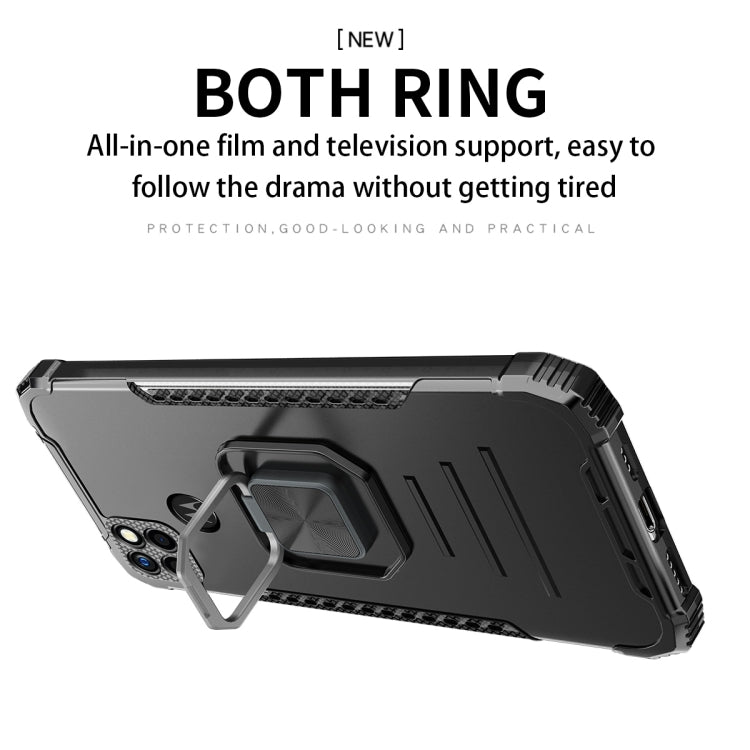 For Motorola Moto G9 Power Fierce Warrior Series Armor All-inclusive Shockproof Aluminum Alloy + TPU Protective Case with Ring Holder