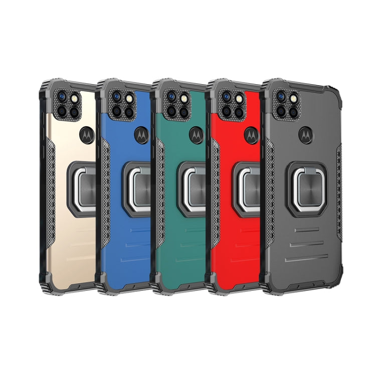 For Motorola Moto G9 Power Fierce Warrior Series Armor All-inclusive Shockproof Aluminum Alloy + TPU Protective Case with Ring Holder