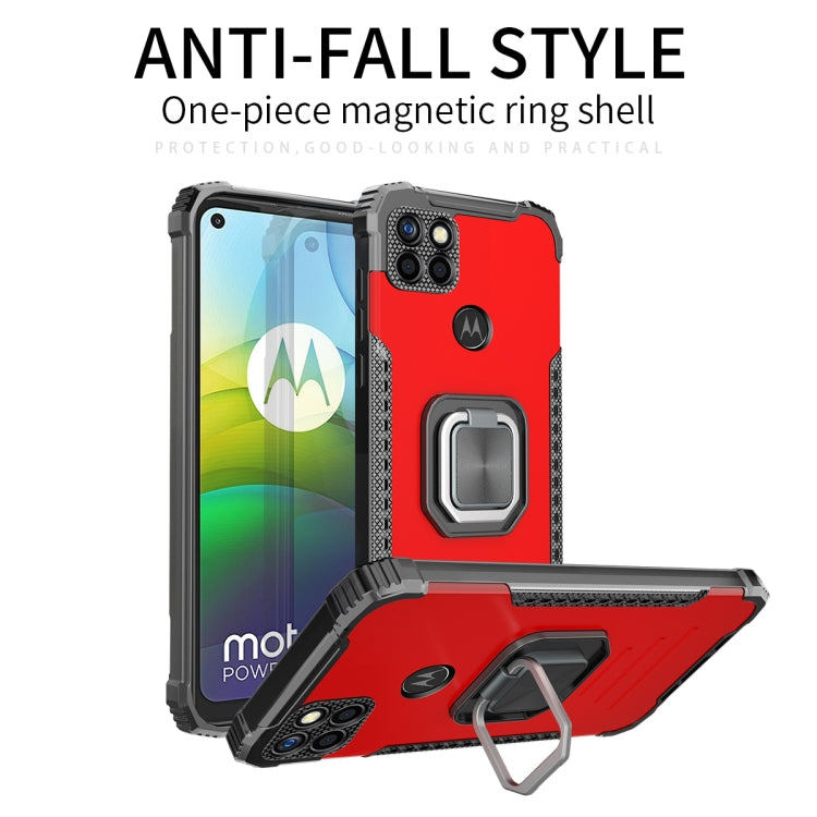 For Motorola Moto G9 Power Fierce Warrior Series Armor All-inclusive Shockproof Aluminum Alloy + TPU Protective Case with Ring Holder