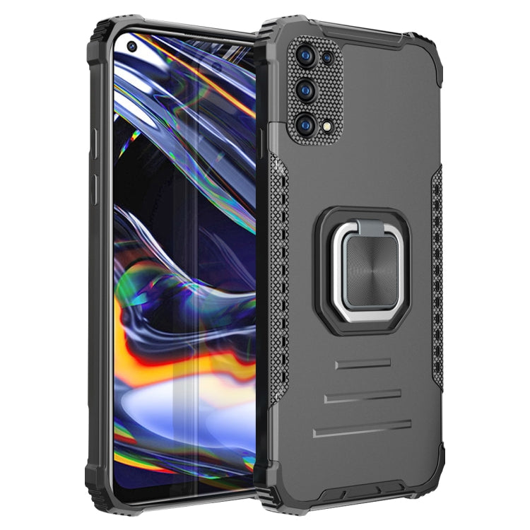 For OPPO Realme 7 Pro Fierce Warrior Series Armor All-inclusive Shockproof Aluminum Alloy + TPU Protective Case with Ring Holder