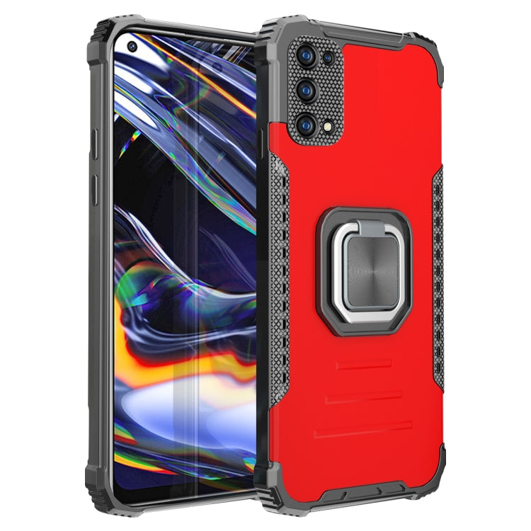 For OPPO Realme 7 Pro Fierce Warrior Series Armor All-inclusive Shockproof Aluminum Alloy + TPU Protective Case with Ring Holder