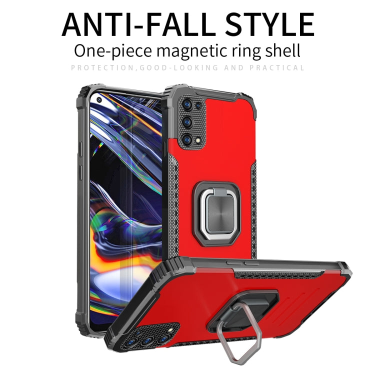 For OPPO Realme 7 Pro Fierce Warrior Series Armor All-inclusive Shockproof Aluminum Alloy + TPU Protective Case with Ring Holder