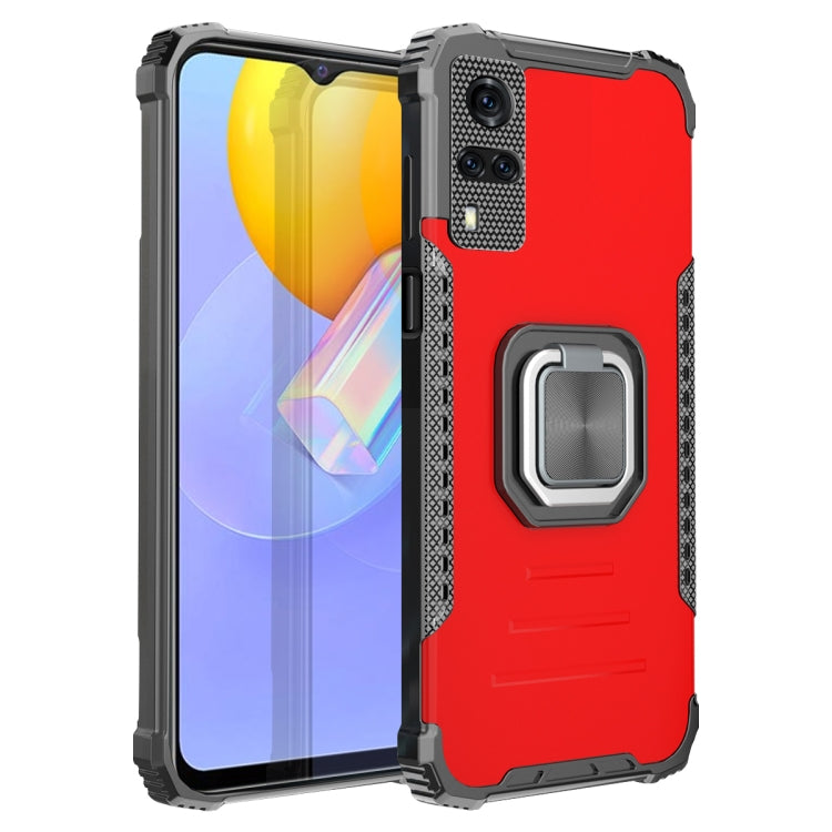 For vivo Y51(2020) / Y31 Fierce Warrior Series Armor All-inclusive Shockproof Aluminum Alloy + TPU Protective Case with Ring Holder