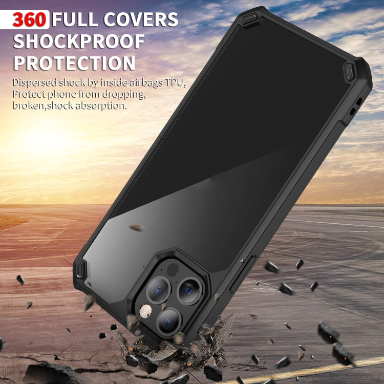 For iPhone 12 / 12 Pro Shockproof Glossy Acrylic + TPU Protective Case