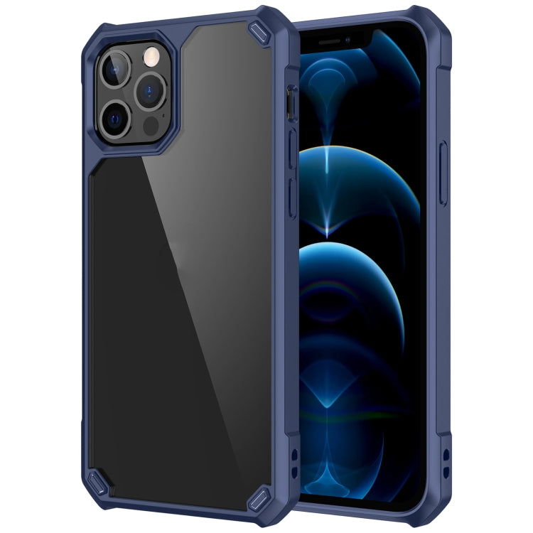 For iPhone 12 Pro Max Shockproof Glossy Acrylic + TPU Protective Case