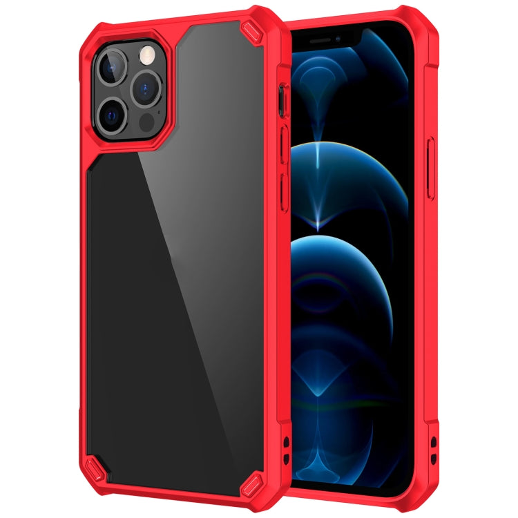 For iPhone 12 Pro Max Shockproof Glossy Acrylic + TPU Protective Case