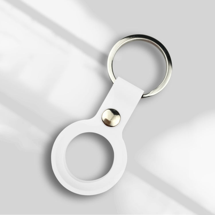 Liquid Silicone Shockproof Protective Cover Soft Case with Keychain Ring For AirTag