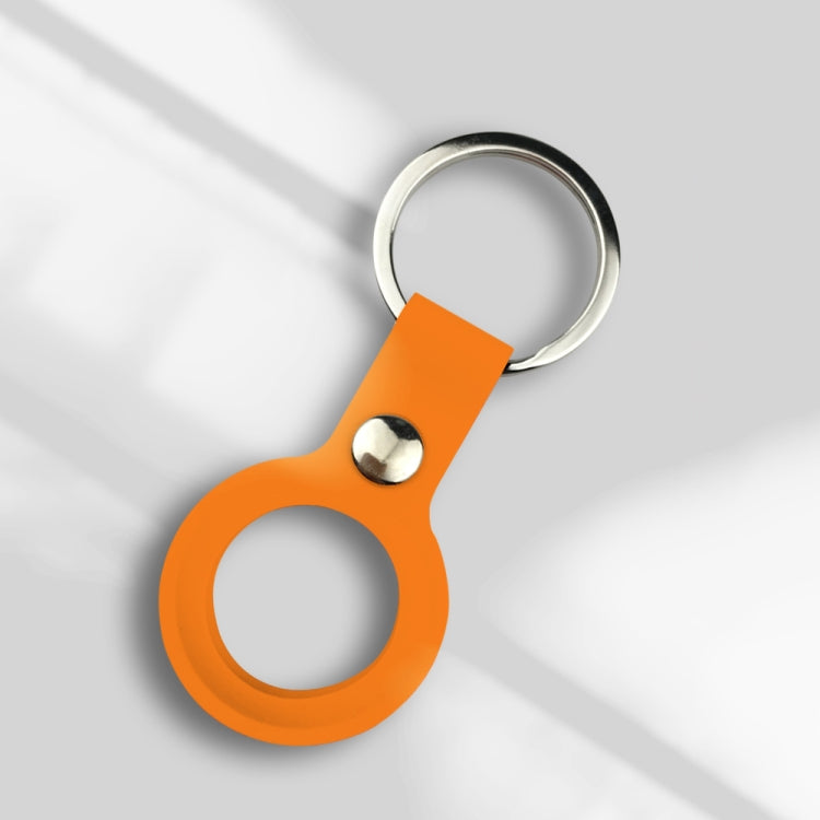 Liquid Silicone Shockproof Protective Cover Soft Case with Keychain Ring For AirTag