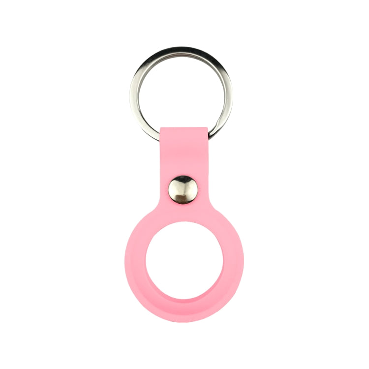 Liquid Silicone Shockproof Protective Cover Soft Case with Keychain Ring For AirTag