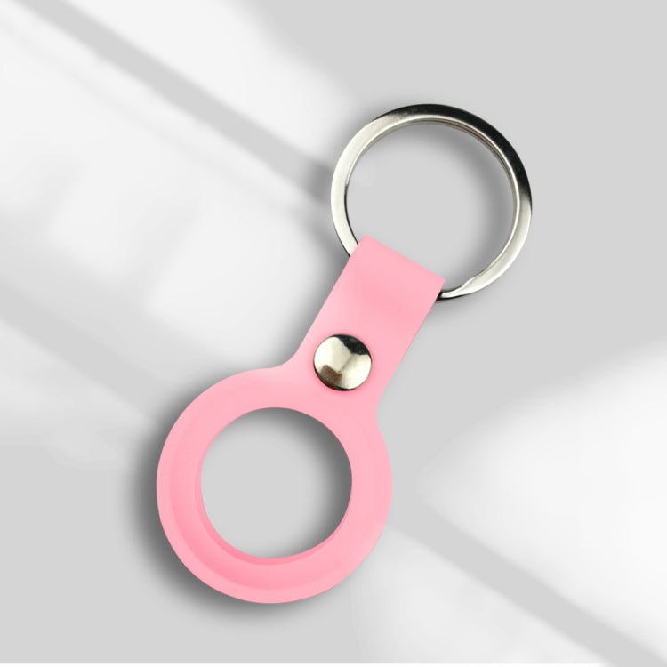 Liquid Silicone Shockproof Protective Cover Soft Case with Keychain Ring For AirTag