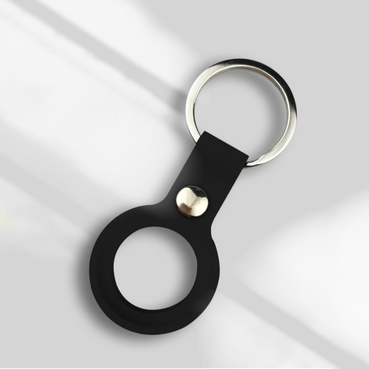 Liquid Silicone Shockproof Protective Cover Soft Case with Keychain Ring For AirTag