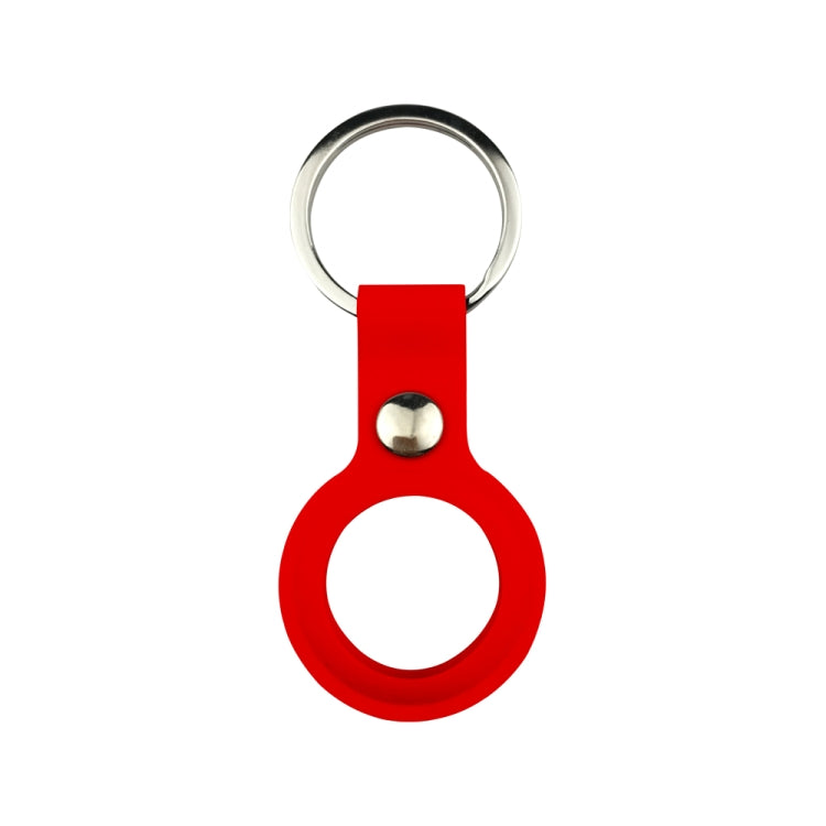 Liquid Silicone Shockproof Protective Cover Soft Case with Keychain Ring For AirTag