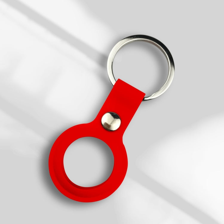 Liquid Silicone Shockproof Protective Cover Soft Case with Keychain Ring For AirTag