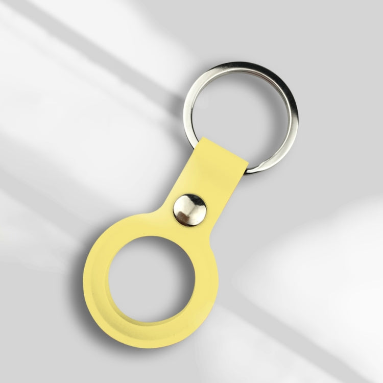 Liquid Silicone Shockproof Protective Cover Soft Case with Keychain Ring For AirTag