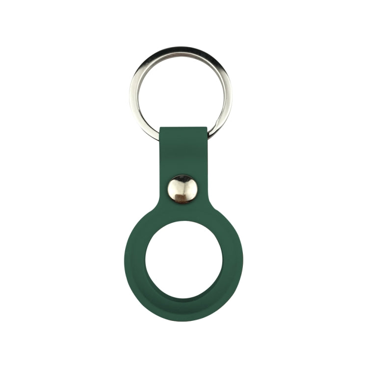 Liquid Silicone Shockproof Protective Cover Soft Case with Keychain Ring For AirTag