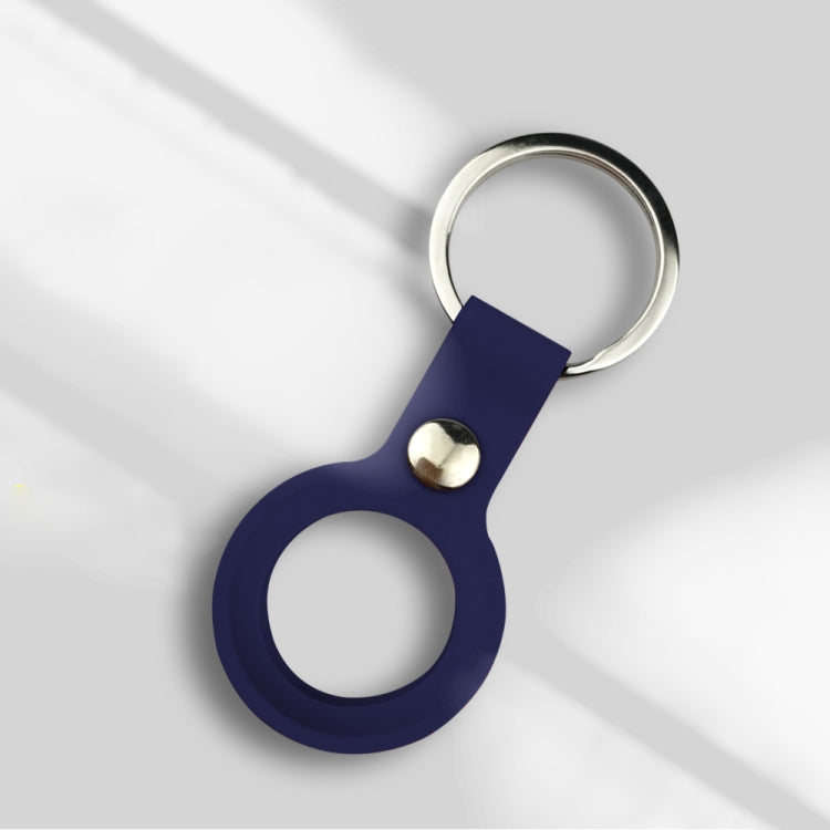 Liquid Silicone Shockproof Protective Cover Soft Case with Keychain Ring For AirTag