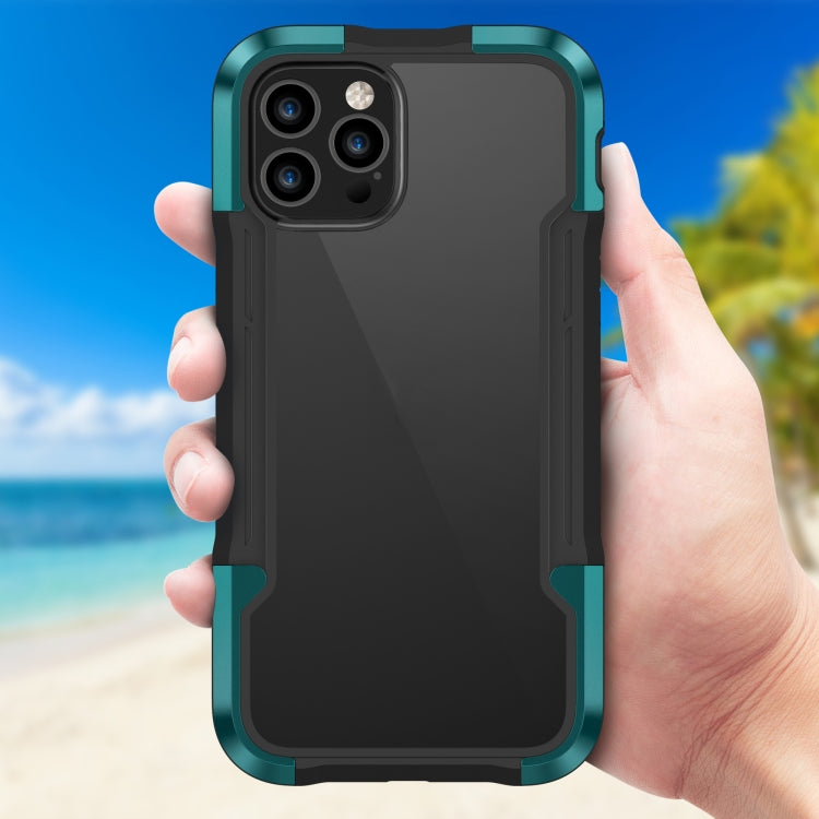 For iPhone 12 mini Metal Shockproof Transparent Protective Case