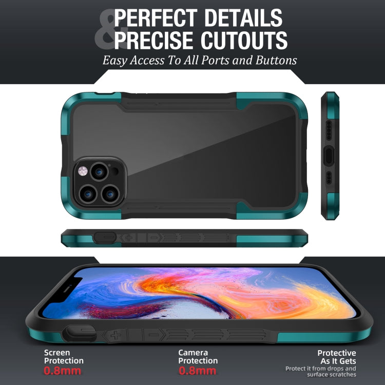 For iPhone 12 mini Metal Shockproof Transparent Protective Case