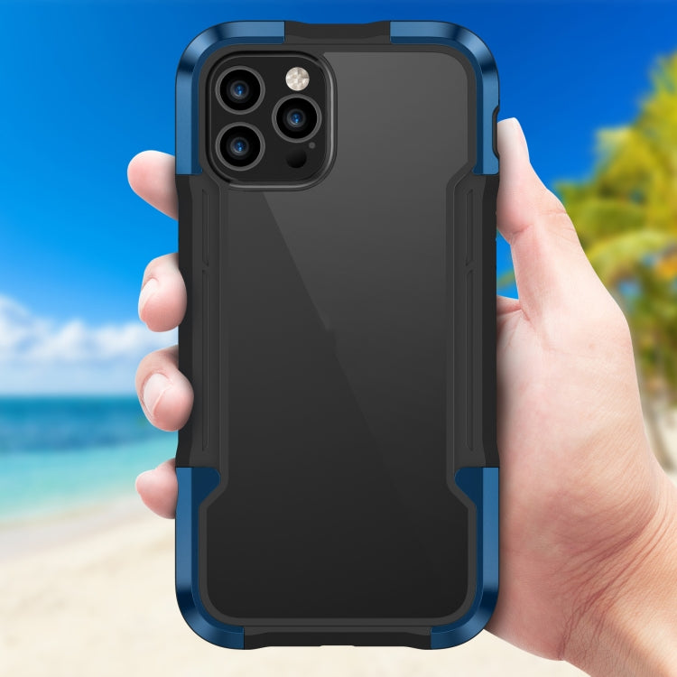 For iPhone 12 mini Metal Shockproof Transparent Protective Case