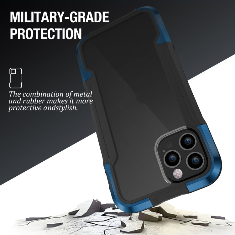 For iPhone 12 mini Metal Shockproof Transparent Protective Case